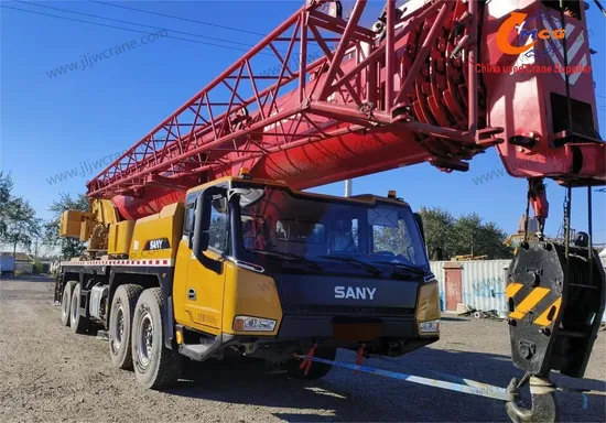Crane de camiones de segunda mano 2023 Sany 80 toneladas, precio razonable, la primera opción para la maquinaria de construcción