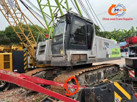 Cranezoom Cranezoom Usado Lion 55 Toneladas ZCC550 Crane móvil Camina de segunda mano Machinery de construcción de maquinaria